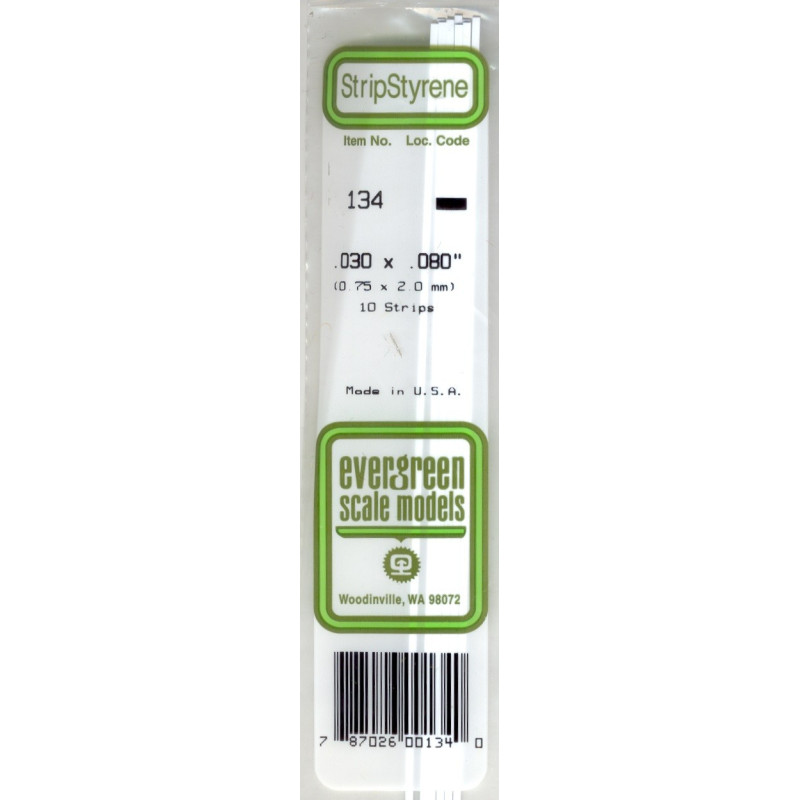 STRIPS POLISTIRENE 0,75x2mm