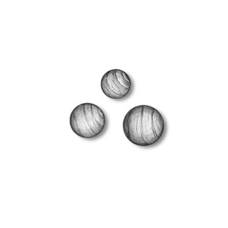 PALLINA IN LEGNO 3mm SENZA FORO