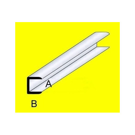 PROFILATO IN OTTONE A U 3x3x1000