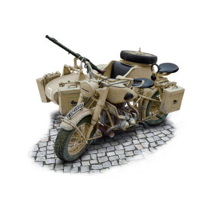 German Military Motorcycle with side car