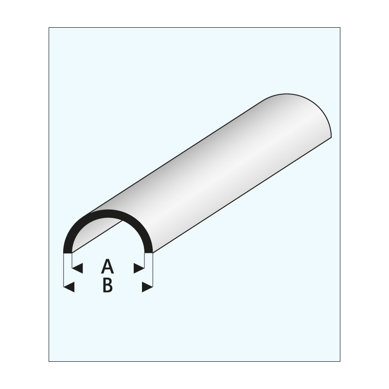 SEMITUBO PLASTICA 1,5x3x1000mm SEMITUBO PLASTICA 1,5x3x1000mm