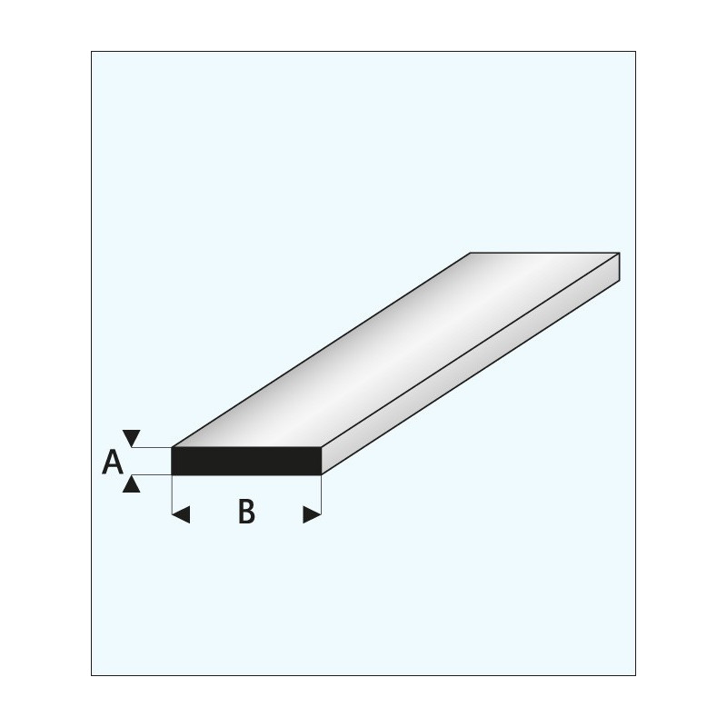 LISTELLO PLASTICA 1x3x1000mm
