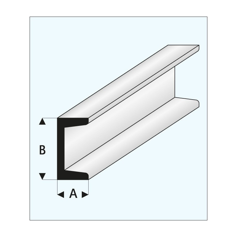PROFILATO PLASTICA C 2,5x5x1000mm PROFILATO PLASTICA C 2,5x5x1000mm