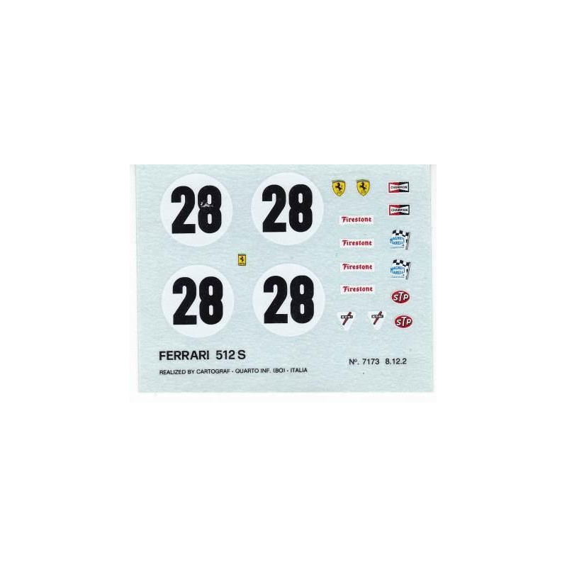 DECAL FERRARI F312 PB 1/43 DECAL FERRARI F312 PB 1/43