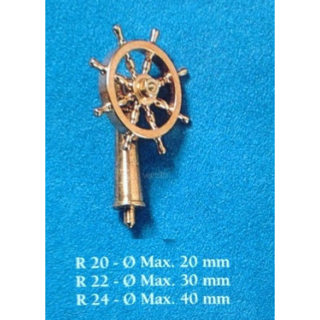 RUOTA TIMONE CON SUPPORTO 22mm