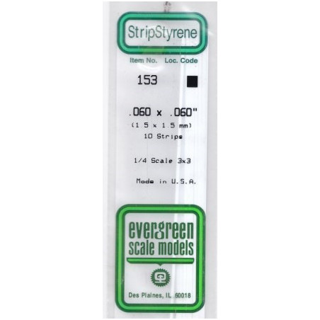 STRIPS POLISTIRENE 1,5x1,5mm