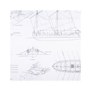 DISEGNO COSTRUTTIVO CANNONIERA SVEDESE 1775   