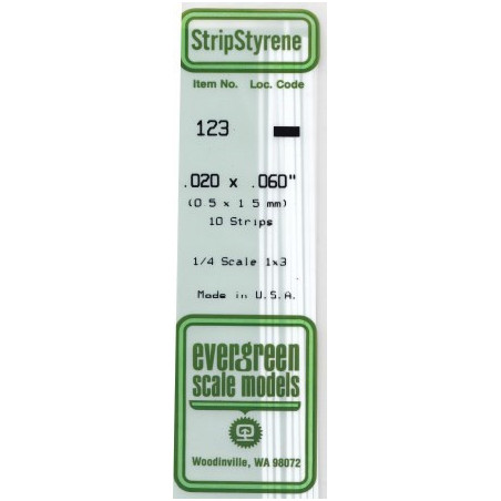 STRIPS POLISTIRENE 0,5x1 ,5mm