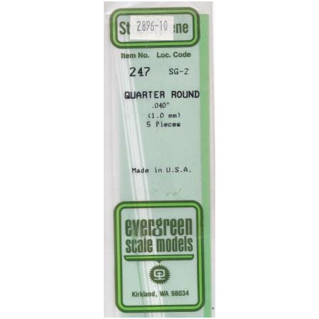 QUARTO DI TONDO POLISTIRENE 1mm