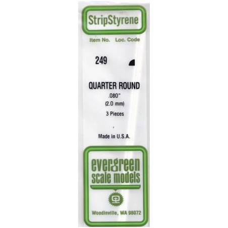 QUARTO DI TONDO POLISTIRENE 2mm