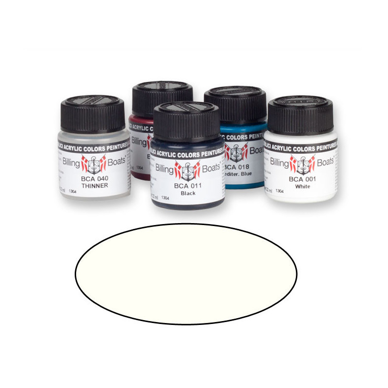 White 22 ml Billing Boats Acryl Color White 22 ml Billing Boats Acryl Color