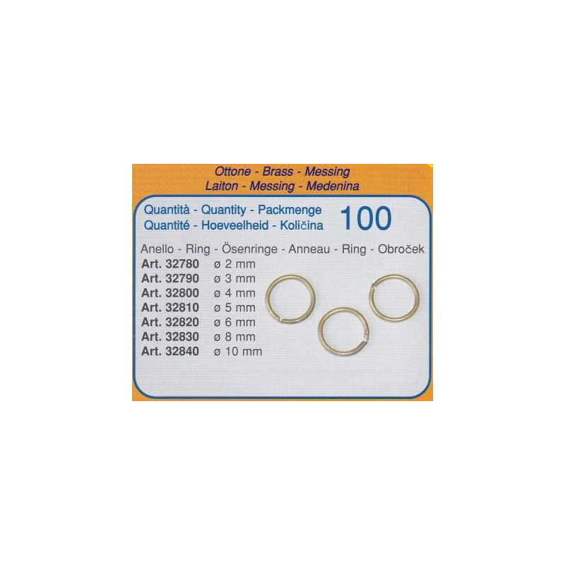 ANELLI IN OTTONE 4mm