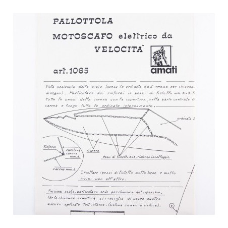 Piano costruzione MOTOSCAFO PALLOTTOLA