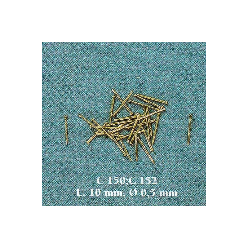 CHIODINI IN OTTONE 0,5x10mm CHIODINI IN OTTONE 0,5x10mm