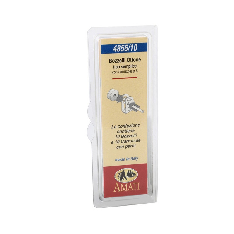 Amati AM4087-03 Bozzelli In Bosso 3mm 1 Foro (100 Pezzi) Per Modellismo Navale