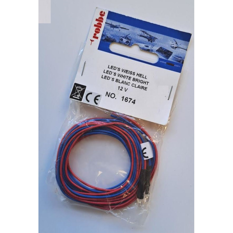 COPPIA LED BIANCHI ALTA LUMINOSITA 3mm