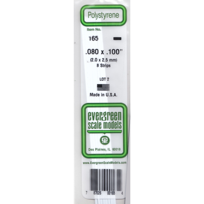 STRIPS POLISTIRENE 2x2,5mm