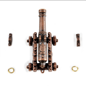 CANNONE DECORATO CON AFFUSTO 40mm
