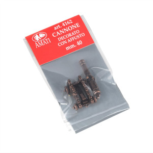 CANNONE DECORATO CON AFFUSTO 40mm