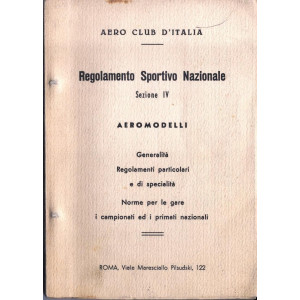 REGOLAMENTO SPORTIVO AEREOMODELLI