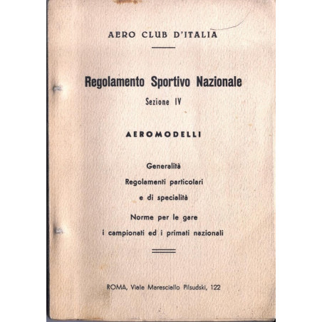 REGOLAMENTO SPORTIVO AEREOMODELLI