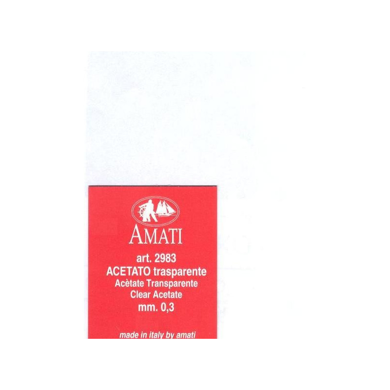 FOGLIO ACETATO TRASPARENTE 0,3mm