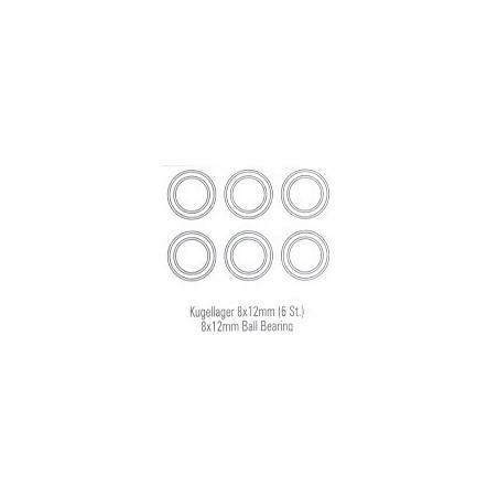 CUSCINETTI 8x12 AUTO 1:18 LRP