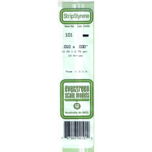 STRIPS POLISTIRENE 0,25x0,75mm