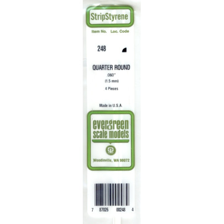 QUARTO DI TONDO POLISTIRENE 0,75mm