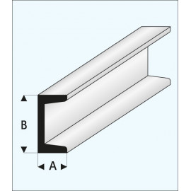 PROFILATO PLASTICA C 3x6x1000mm