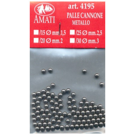 PALLE PER CANNONI 1,5mm