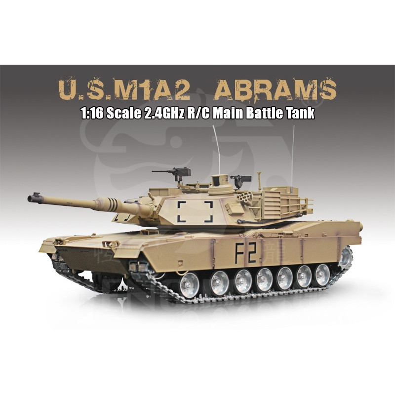 Carro armato radiocomandato USA M1A2 Abrams 1:16 fumo e suono 2,4 GHz HENG LONG R/C 3918-1B-2.4 Io controlla una riproduzione di un vero carro armato da remoto 3918-1B-2.4 