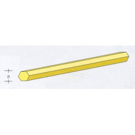 ESAGONO IN OTTONE 3,5x1000