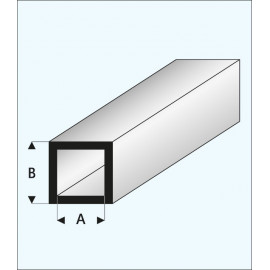 TUBO QUADRATO PLASTICA 2x4x1000mm