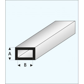 TUBO RETTANGOLARE PLASTICA 3x6x1000mm