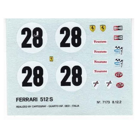 DECAL FERRARI F312 PB 1/43