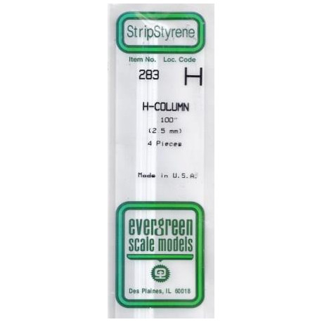 PROFILATO A H POLISTIRENE 2mm