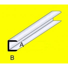 PROFILATO IN OTTONE A U 2,5x2,5x1000