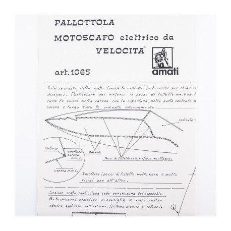 Piano costruzione MOTOSCAFO PALLOTTOLA