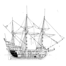 DISEGNO COSTRUTTIVO GOLDEN HIND