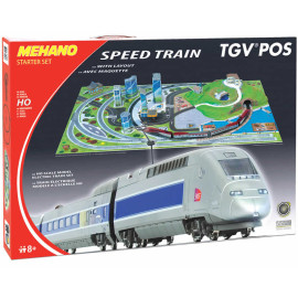 Start-set Treno veloce TGV POS con plastico H0 1:87