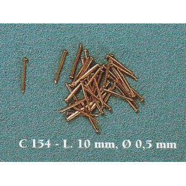 CHIODINI IN RAME 0,5x10mm