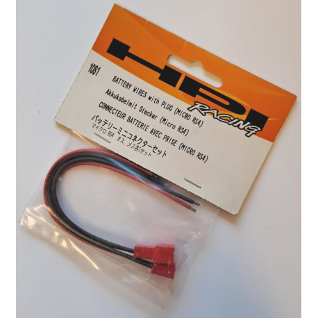BATTERY WIRES with PLUG (MICRO RS4)