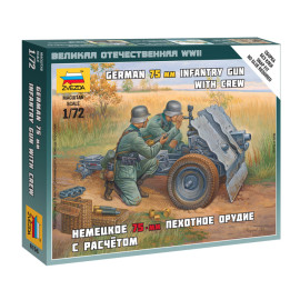 German 75-mm infantry gun with crew