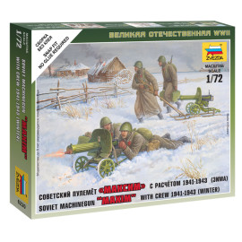 Soviet machine-gun with crew (winter uniform)
