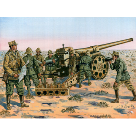 WWII: Italian Cannone da 149/40 w/crew