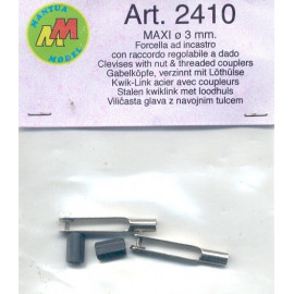 Coppia forcelle in acciaio diam 3mm